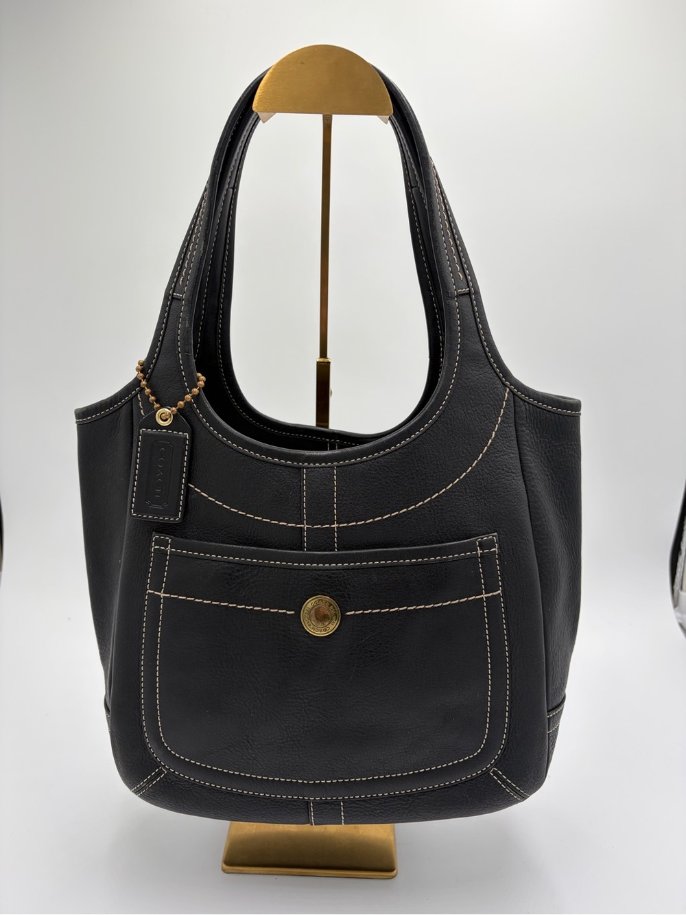 2007 Coach Legacy Ergo 10743 Black Leather Shoulder Bag
